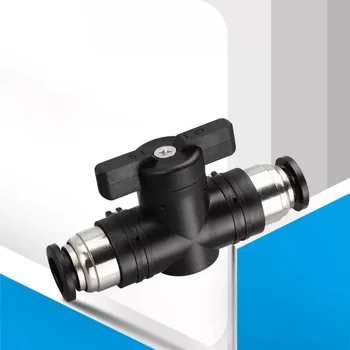 

Air Tube on-off Valve Pneumatic Connector Quick Plug Quick Take-over Valve Manual Valve HVFF Copper Nickel Plating Material