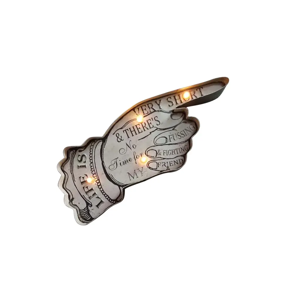 Ретро металлический светодиодный подвесной светильник на стену неоновая табличка для кафе-бара украшение дома
