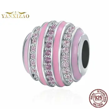 

Pink youth Diy accessories letter beads for jewelry making Fit pandora charms 925 silver original bracelet