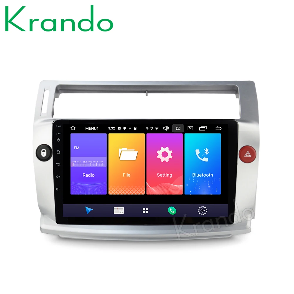 Автомагнитола Krando 2 + 32 ГБ Android 9 0 дюймов IPS сенсорный мультимедийный плеер для Citroen