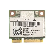 Para dell dw1901 ar5b22 sem fio banda dupla metade mini pci-e wifi bluetooth4.0 cartão de alta velocidade