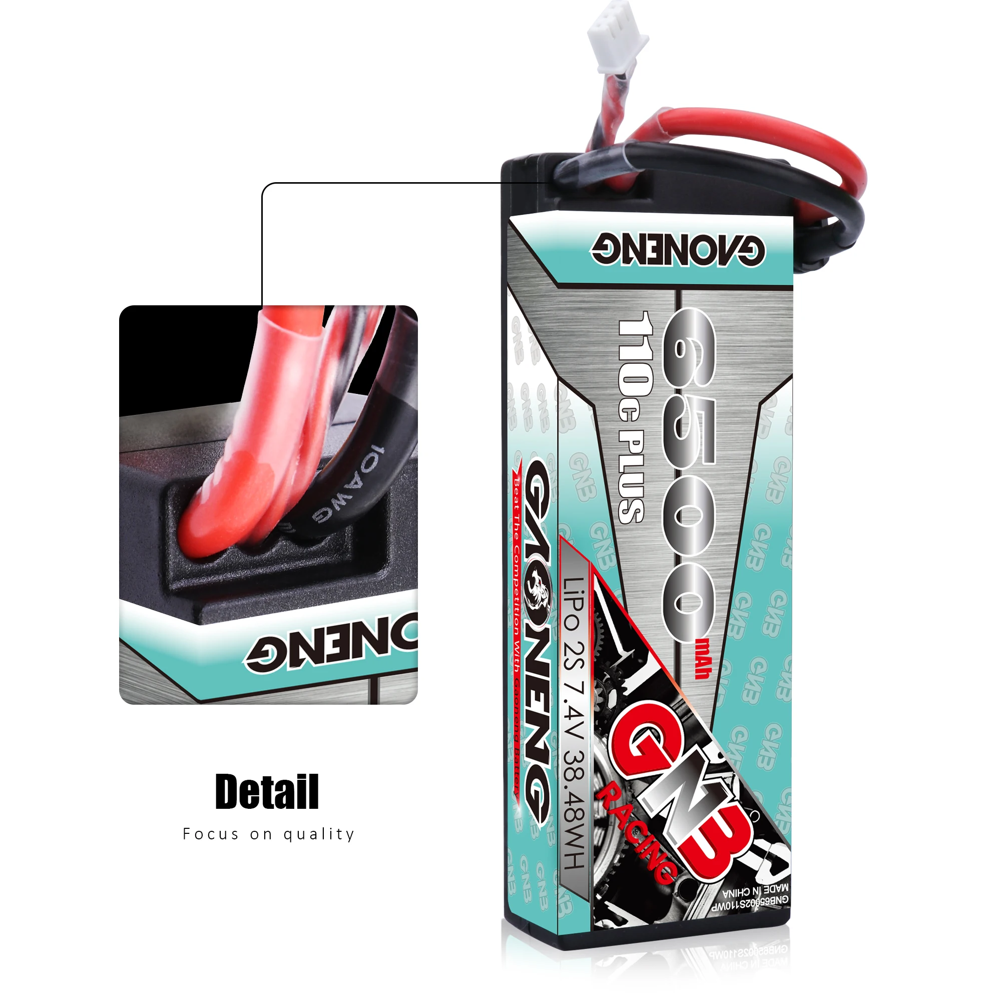 Gaoneng GNB Plus 7,4 V 6500mAh 110C 2S Lipo батарея T XT60 XT90 Разъем для RC HSP 1/8 1/10 багги RC автомобиль грузовик осевой Scx10 Гусеничный