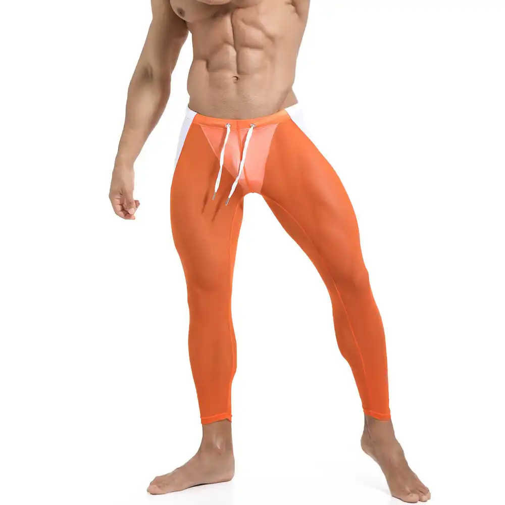 orange compression pants