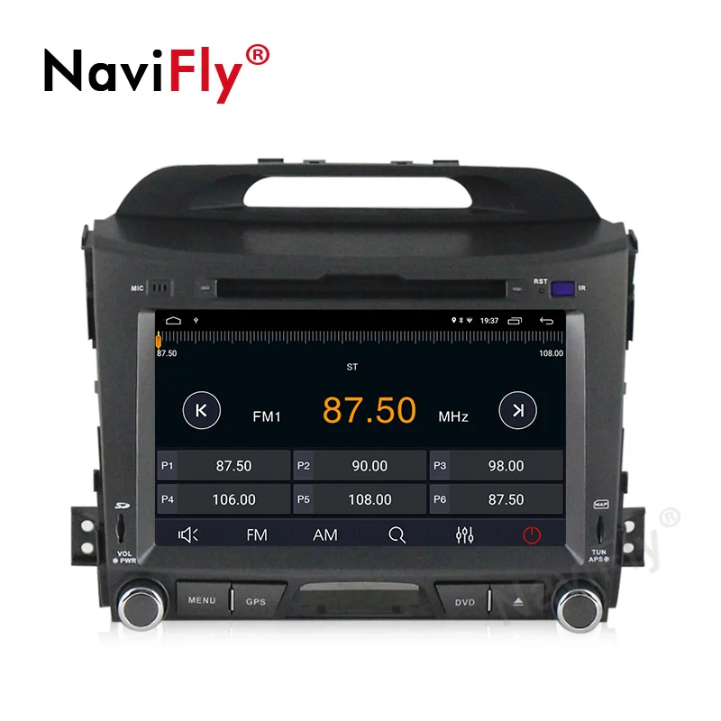 Flash Deal Navifly Android 9.1 Car multimedia player for SPORTAGE R 2010-2013 car dvd player GPS Navigator Quad Core Wifi Head Unit 32G ROM 4