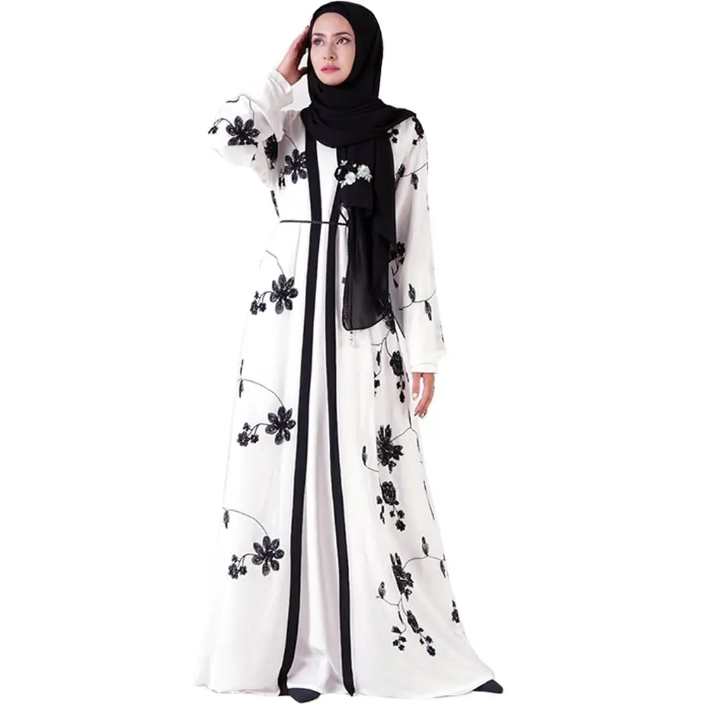 Кимоно abaya женское мусульманское длинное платье для девочки Дубай женское с длинным рукавом Кафтан jilbaw повседневное свободное Открытое платье кардиган винтажное платье