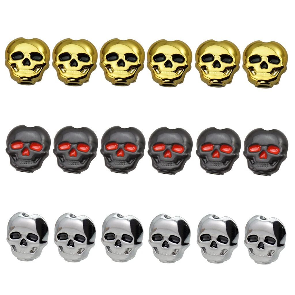 6 Pieces Skull Shape Buttons Classical Guitar Tuning Peg Key Tuner Button