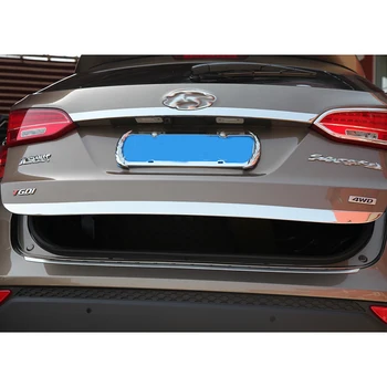 

KOUVI 2pcs High quality stainless steel Rear trunk lid trim for 2013 2014 2015 2016 2017 Hyundai Santafe Santa fe accessories