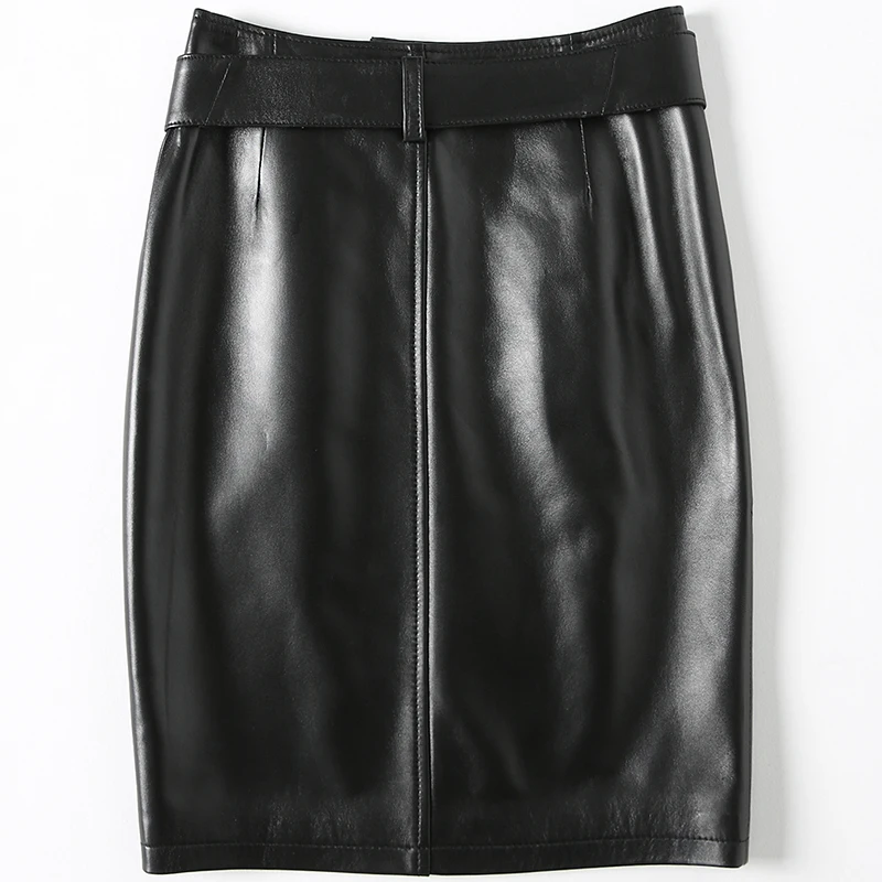 Echte Schapenvacht Rokken Vrouwen Slanke Lederen Rok Zwart Midi Kleding Lente Herfst Faldas Mujer Moda 2020 LWL1597 Echte Schapenvacht Rokken Vrouwen Slanke Lederen Rok Zwart Midi Kleding Lente Herfst Faldas Mujer Moda 2020 LWL1597