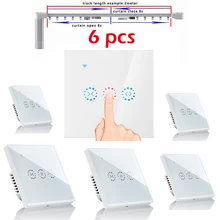 Великобритания, ЕС, WiFi, умный занавес, сенсорный переключатель eWelink, приложение для электрического моторизованного жалюзи, Дверь работает с Alexa Google Home