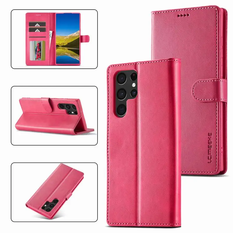 For Samsung Galaxy S22 Ultra Case Flip Wallet Cover For Samsung S22 Plus 5G Case Leather Magnetic Luxury Phone Bags Cases Coque samsung s22 ultra case