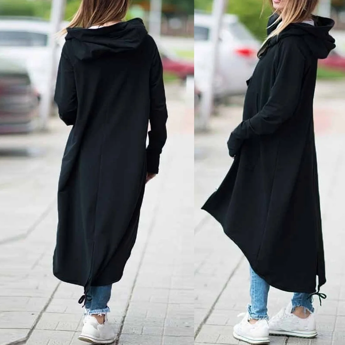 zip up hoodie dress