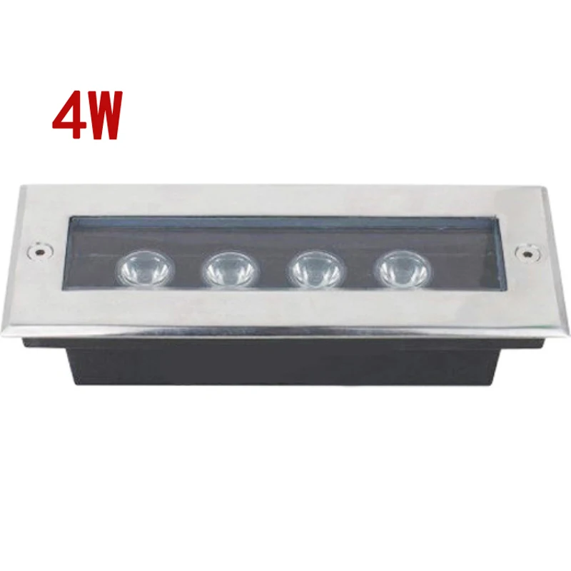 

(3pcs/lot) L200*W80*H60MM Rectangle 4*1W Led Underground Light Led Garden Light IP67 AC100V-240V Outdoor Stair Light Terraza