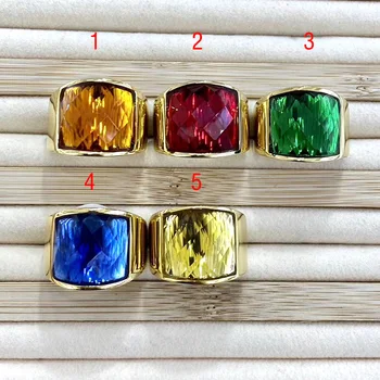 

Crystal Love New Hot Red green Black Stone Ring For Women Men Luxury white Engagement Party Rings Fashion Jewelry Best Gift 2020