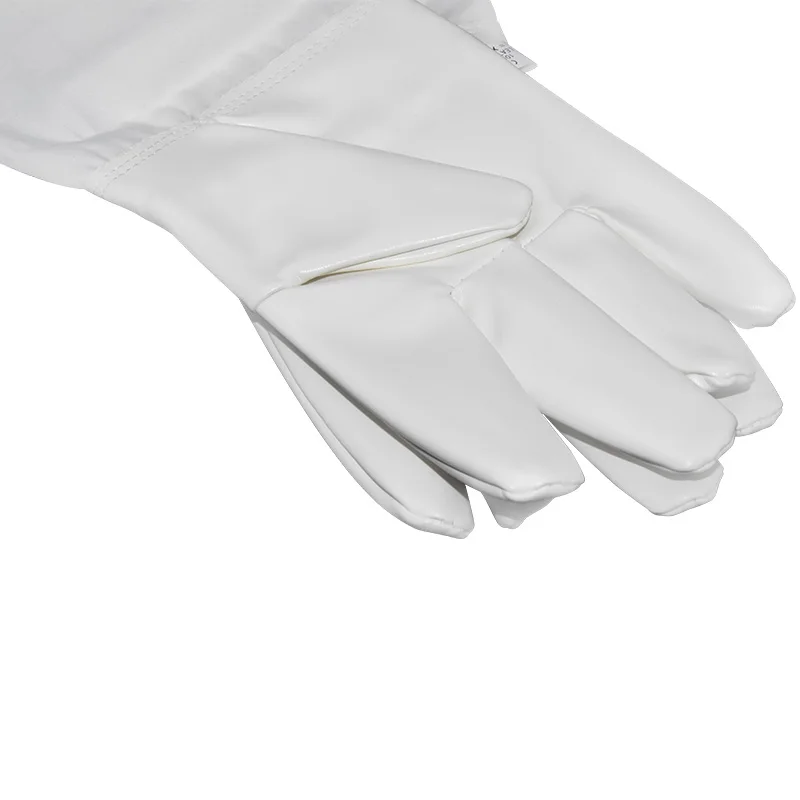 Beekeeper Prevent Gloves Protective Sleeves Ventilated Professional Thin Soft PU Leather Canvas Anti Bee Beekeeping Equipment