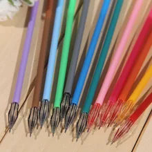 12 шт./партия с алмазной головкой, креативные канцелярские принадлежности, яркие цвета, Шариковая гелевая ручка, стержень, 0,38 мм, офисные школьные принадлежности