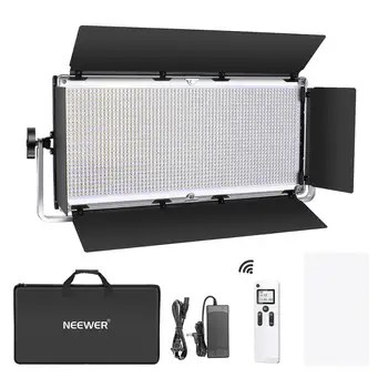 

Neewer Advanced 2.4G 1904 LED Video Light, Dimmable Bi-Color LED Panel with LCD Screen, Barndoor and U-Bracket