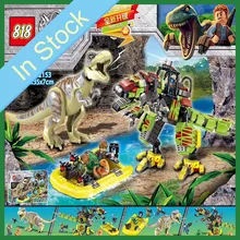 Коллекция 75938 года, конструктор из фильма «Мир Юрского периода», динозавр Т. Рекс против динозавра-меха, строительные блоки, кирпичи, игрушки, Рождественский подарок для детей