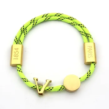 

V Colored Rope Bracelet Orange, Green, Blue and Black Rope Pull Buckle Bracelet Women Fashion Bracelet