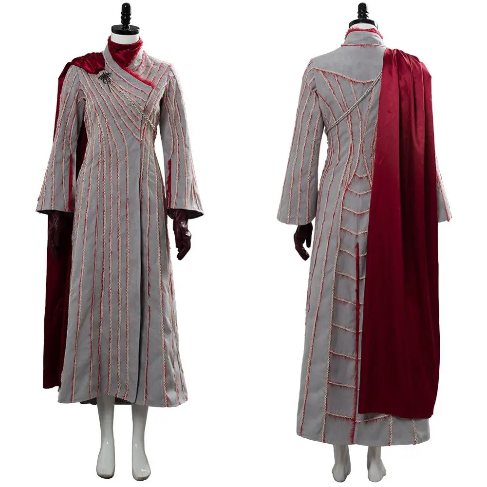 

Game of Thrones Cosplay Daenerys Targaryen Costume Dany Dress Season 8 Dragonstone Snow Dress Cloak Carnival Costume Adult