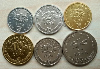 

Set 6Pcs Croatia Coins Edition EU European Original Coin New
