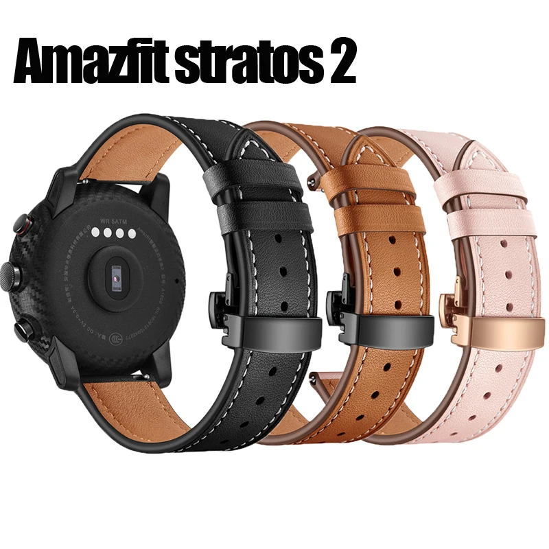amazfit stratos 2 leather strap