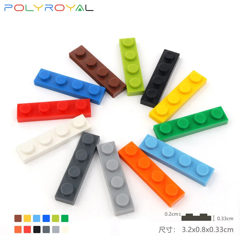 

Building Blocks accessories DIY Plastic Thin Brick 1x4 Dots 158 PCS Educational Creative Compatible With Legoe toys for childre