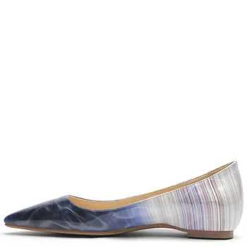 

YECHNE Women's Platform Shoes Pointed Toe Flats Fashion Spring Autumn White Platform Ballet Shoe Plus Size Blue Purple Orange