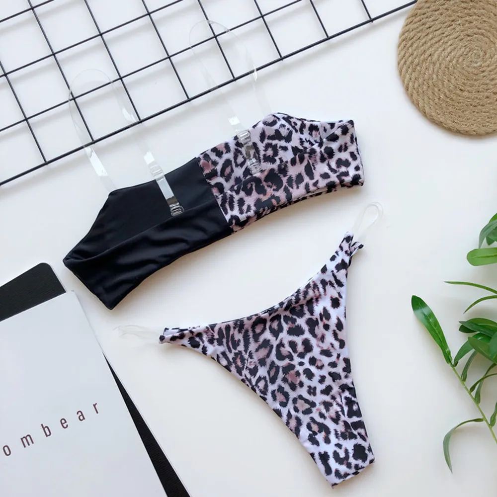 ZTVitality Leopard Push Up бикини 2020 Новое прибытие проложенный бюстгальтер с низкой талией