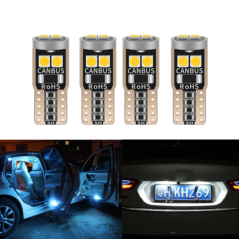 

10pcs T10 W5W LED No Error Canbus Auto Interior Reading Lamp Light Bulbs For Renault Duster Megane 2 Subaru Forester Kia K2 K5