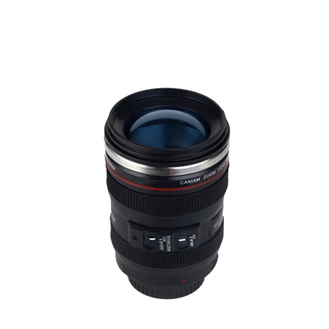 Kahve kupa 24-105mm 1:1 kamera lens altı nesil yaratıcı öykünme kupa (kapaklı)