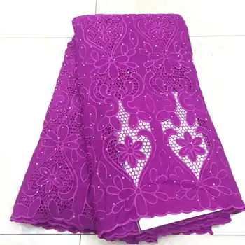 

skin friendly Soft and smooth texture Crepe de Chine with stones superior quality lace fabric for Party Dresses