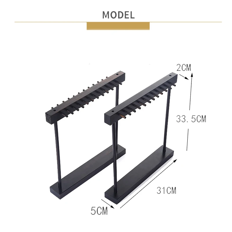 12 Matel/12/13/24 Hooks Wooden Necklace Jewellery Display Props Walnut/Oak Wooden Jewelry Stand Bracelets Watches Display Stand