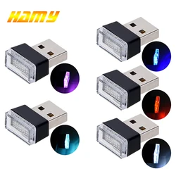 Mini USB LED Night Lights Car Interior Atmosphere Lamp Auto Decoration Ambient Lighting LED Neon Bulb Car Goods 5V White Red