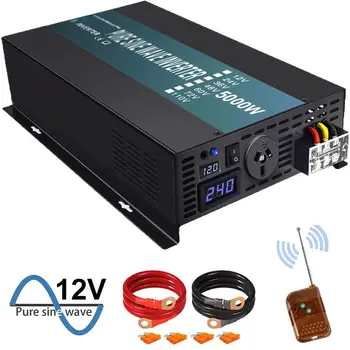 

5000w Pure Sine Power Inverter Customizable DC to AC All Type plug Off-grid System Home Use Solar Inverters With Remote Control