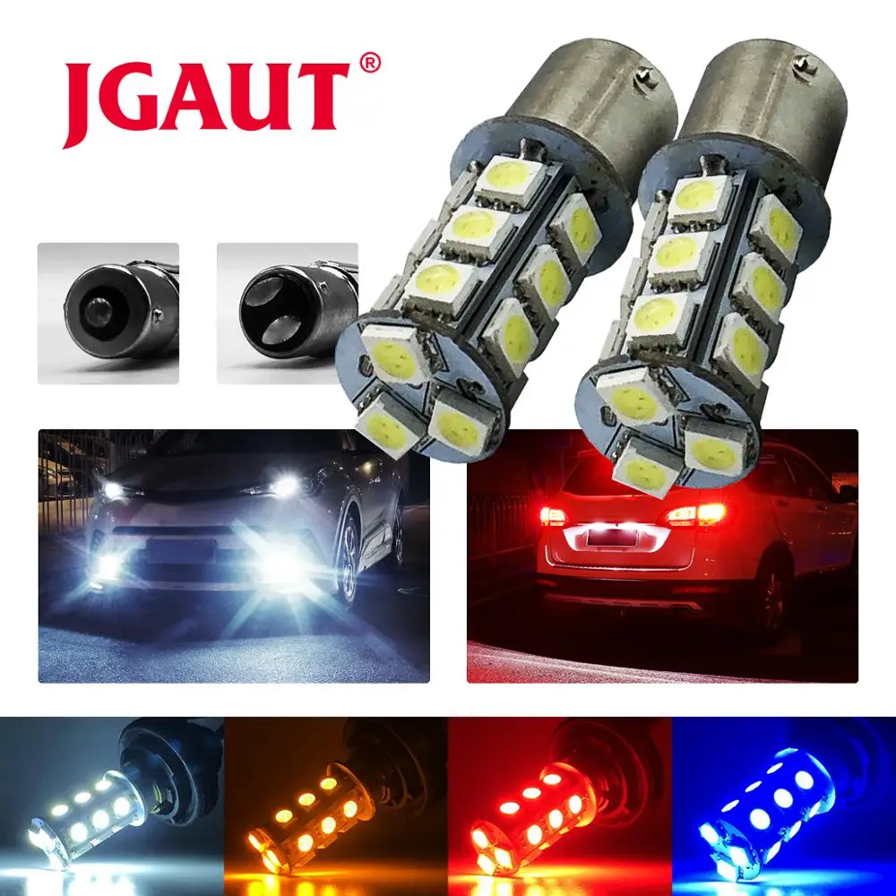 Автомобильный стоп-сигнал JGAUT 1156 1157 5050 Led 18 SMD p21w bay15d ba15s P21 задний поворотный сигнал