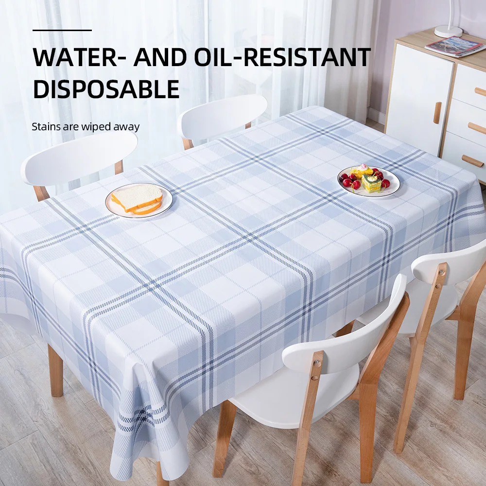 

Decorative Tablecloth Rectangular Dining Table Covers PVC Tablecloths Waterproof And Oil Proof Home Living Room Decoration