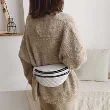 Женская однотонная сумка на плечо из искусственной кожи для отдыха, Женская поясная сумка, Повседневная сумка через плечо для девочек-подростков