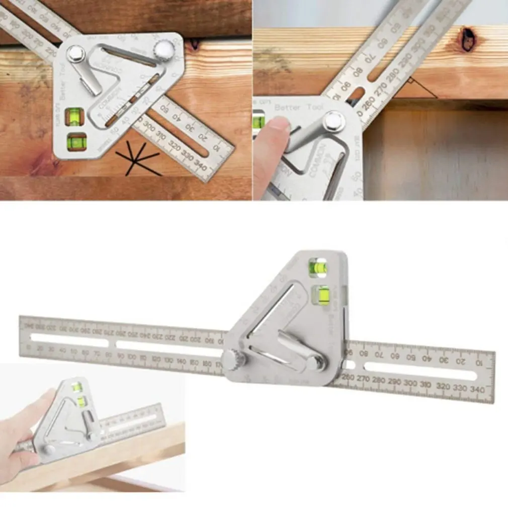 

Triangle Ruler Angle Ruler Carpentry Tool Measuring Tools Multifunctional Triangle Ruler Woodworking Ruler