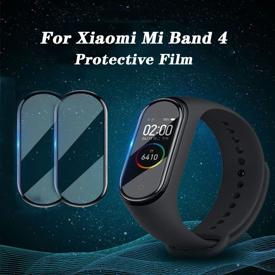 2 шт. Защитная пленка для ремешка Mi Band 4 Взрывозащищенная/устойчивая к царапинам