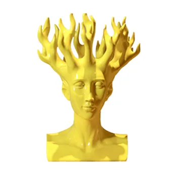 

[MGT] Creative Human Head Flower Vase Movie Figure Home Decor Art Designer Flower Arrangement Vase Table Vase X1923