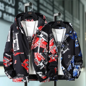

Plus Size 10XL 9XL 8XL 7XL 6XL Spring Autumn Hip Hop Jacket Men Slim Fit Flowers Pilot Bomber Jacket Men's Stand Collar Coats