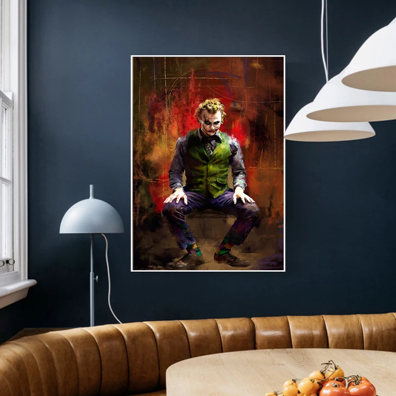 

SELFLESSLY Abstract Art Joker Canvas Paintings For Living Room Figure Wall Art Posters and Prints Modern Pictures Unframed