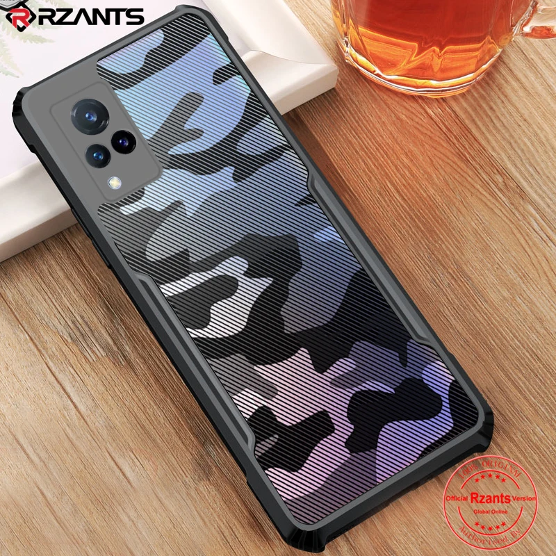 Rzants Per Vivo V21 Vivo V20 Vivo V20 Pro V20 Se Custodia Rigida [Camouflage Beetle] Custodia Antiurto Sottile In Cristallo Trasparente Custodia Funda