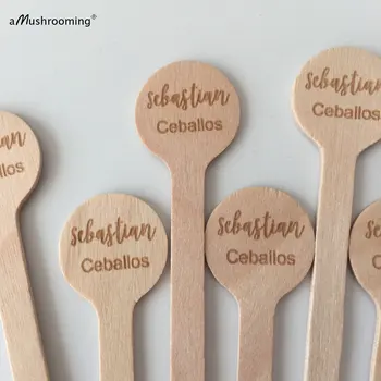 

100 Personalized Vintage Bar Sticks Round Ends Cocktail Swizzle Sticks Hot Cold Beverage Stirrers Adults Birthday Themed Party