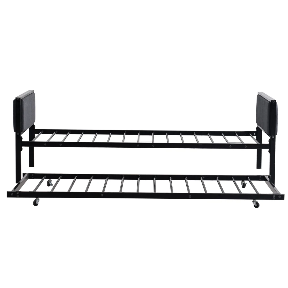

Два стиля простой темно-серый мягкий покрывающий Daybed Black или Extra Bed Frame Twin спальня кровать для спальни мебель