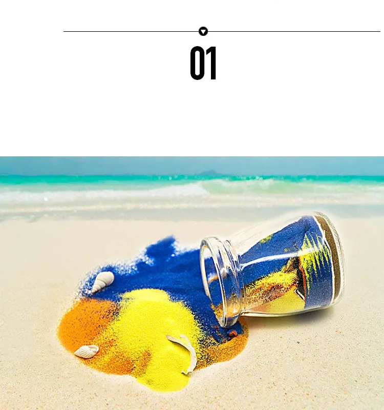 7.5*5.5CM Creative Handmade Colored Sand Bottle Painting Educational Toys DIY Home Decor Best Birthday Gift for Boys and Girls