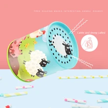 Classic Animal Sound Noise Maker Cow Print Tins Party Set Bundle Simulation Sound Toy Kids Girl Boy Birthday Gift for Children