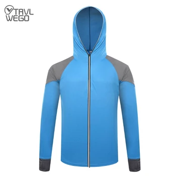 

TRVLWEGO Fishing Clothings Camping Fishing Apparel Hat Summer Outdoor Long Sleeve Shirt Quick Dry Hiking Sports Clothes Men
