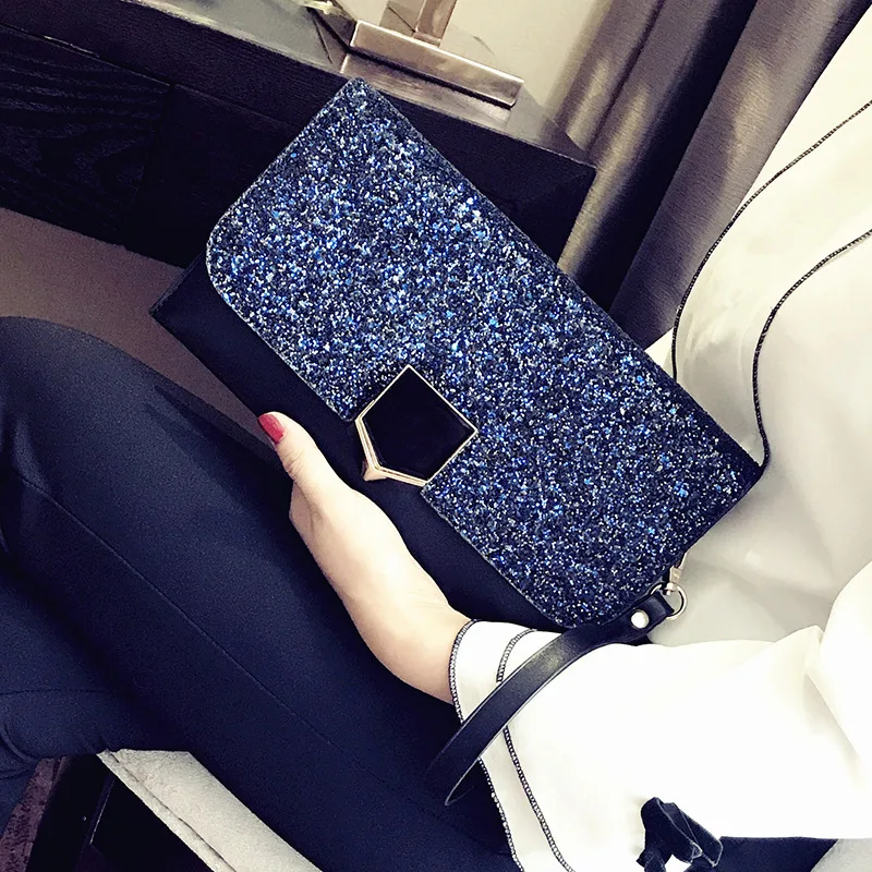 

P-F bag Luxury Sequins Hand Bag Taking Late Package Clutch Bag Sparkling Dazzling Sequins Clutch Bags Purse Handbag Evenin