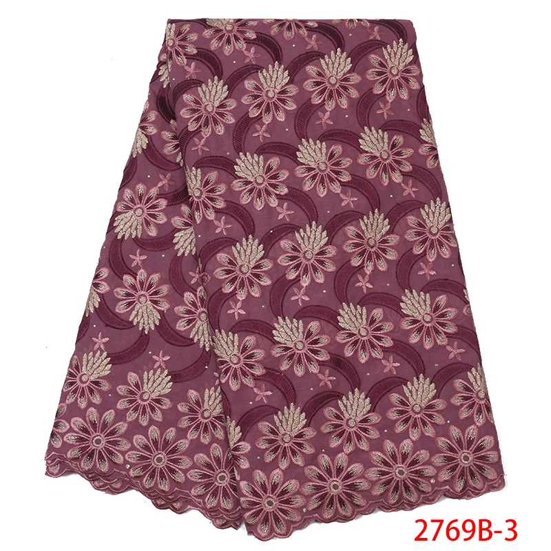 Швейцарская вуаль кружевная ткань высокого качества хлопок кружевная ткань в нигерийском стиле французский вышивка, кружево с камнями для женщин KS2769B-6